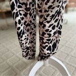 Bebe  Jumpsuit Leopard Animal Print Blouson Ankle Length S Dual Leg Cuff Party Photo 10