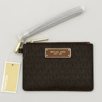 Michael Kors Jet Set Brown Logo Wristlet Card Holder – Brand New With Tags Photo 0