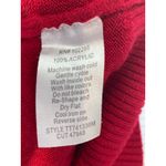 Connected Apparel VTG Sweater Dress Medium Red Cowl Neck Office Siren Holidays Photo 6