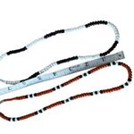 90s Y2K Pair of Heishi Style Wooden Bead Necklaces Orange Photo 3