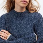 Madewell Eyelash Yarn Crewneck Sweater Denim Marl Blue Textured Knit Size XL Photo 5