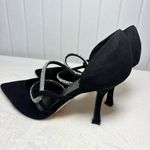 Nine West  Black and Silver Rhinestone Wrapped Pointed Toe Stiletto Pumps‎ 8.5 Photo 4