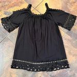 Swimsuits For All Vera Black Crocheted Cold Shoulder Coverup 6/8 Photo 11