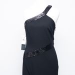 Adrianna Papell Knit Crepe One Shoulder Sequin Gown Photo 9