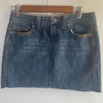Tommy Hilfiger Women's ‎ Denim Mini Skirt Raw Hem Size 6 Blue EUC 0202 Photo 0