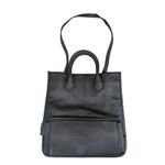 J.Crew Black Faux Leather Handbag Satchel Crossbody Tote Bag Black F6133 Photo 1