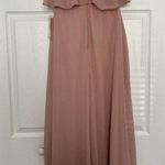 Birdy Grey  Jules Chiffon Maxi Formal Bridesmaid Prom Dress Rose Quartz Size M Photo 3