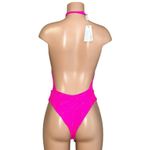 frankie's bikinis Roma Eyelet One Piece Swim, Magenta, XS Photo 7