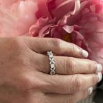 X and O Sterling Silver Moissanite Ring Size 5 Photo 6