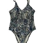 Merona  women’s multicolor snakeskin one piece swimsuit size medium Photo 0