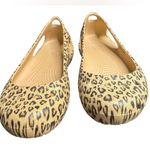 Crocs  Leopard Animal Print Slip-On Ballet Flats Clogs Women's Size 7 Photo 1