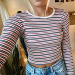 Brandy Melville Long Sleeve Striped Crop Top Photo 0