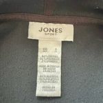 Jones New York Women's Vintage Y2K Black Velvet Velour Zip-Up Hoodie Jacket with Gold Hardware Photo 3