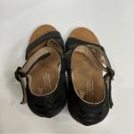 Toms  Clarissa wedge Sandals black with silver shimmer women’s size 8.5 casual‎ Photo 6