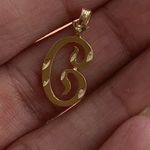 10k Gold C Initial Pendant Photo 2