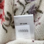 Garnet Hill Signature Eco Merino Wool Cardigan Large Cream Floral Button Front Photo 5