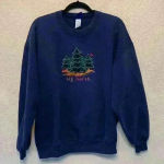 Oarsman 913 navy Up North crew neck sweatshirt sz XL lake life grandmacore cozy Blue Photo 0