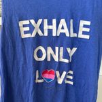 Spiritual Gangster  Exhale Only Love Blue Muscle Tank Photo 3
