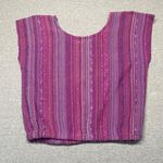 Women's Kate Nilsen Purple Pink Striped Vest Size M Boho hand crafted Size M Photo 2