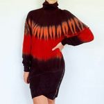 Young Fabulous and Broke Young, Fabulous & Broke Tie Dye Black Orange Red Turtleneck Dress XS NWT Photo 6