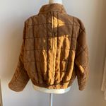 Free People Dolman Jacket 100% Cotton Quilted Faded Oversized Brown Photo 3