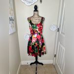 Boston Proper Fit & Flare Jungle Rose Print Sleeveless Dress in Size 12 Photo 1