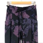 Wilfred Marais Floral Crop Pant Black Purple XS Photo 1