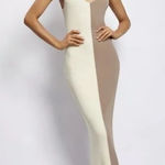 Meshki Jodie Two Tone V Neck Midi Dress Size XS Photo 0