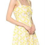 Diane Von Furstenberg  Women's‎ Luxe Lace Up Henna Diamonds Dress Yellow Size 6 Photo 0