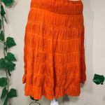 Max Studio Burnt Orange Tiered A Line Skirt Photo 2