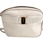 Salvatore Ferragamo Vintage Ivory Bone Leather Signature Crossbody Bag Photo 0