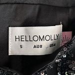 Hello Molly  Sequin Jumpsuit Twilight Romance Black Sz 4 Photo 7