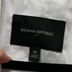 Banana Republic  White Ruched Sleeve Blazer Open Front Linen Blend Size M Photo 3