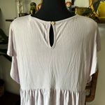 Pinkblush Women’s Lilac Purple Fluttersleeve Keyhole Maternity Shirt size Large Photo 4