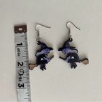 Cartoon Broomstick Witch Acrylic Earrings For Halloween Party Decor Gothic Style Black Photo 8