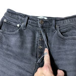 AGOLDE  Jeans Women 28 Black Riley High Rise Cropped Straight Distressed Denim Photo 3