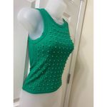 White Birch  green Sleeveless Tank Top Crew Neckline Fitted Women’s Size small Photo 1