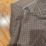 SheIn Brown Plaid Straight Leg Pants Photo 2