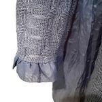 Pretty Angel Ruffle Sequin Linen Tunic Womens Small Blue Fairy Boho Hippie Gypsy Photo 4