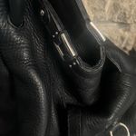 Cole Haan  Black and Silver Shoulder Bag with Textured Leather Photo 2