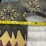 Vintage Oakridge Sz M Tapestry Coat Jacket Boho Festival Wood Button Pockets EUC Blue Size M Photo 8