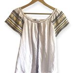 Lucky Brand White Terry Cloth Embroidered Top Photo 0