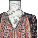 Mason & Belle X-SMALL Black Axelle Tie Front Top - Stitch Fix Boho Bead Detail Photo 10