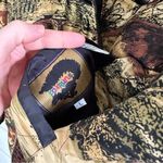 Vintage Foxrun Reversible Quilted Silk Nature Animals Woodland Jacket Size Large Black Photo 4