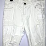 Current/Elliott The Fling White Moto Distressed Slim Boyfriend Patch Jeans 28 Photo 5