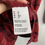 American Eagle  Size XS Shirt Dress Red Flannel Plaid Button Front Long Sleeve Photo 4