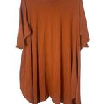Free People Beach Size XS Orange Khana Crew Neck Short Sleeve Tunic Top dress Photo 0