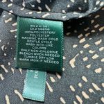 Lauren Ralph Lauren Women's XL Blouse Black Gold Tunic Sleek Silky Photo 2