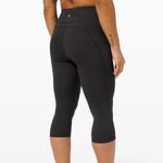 Lululemon Invigorate $118 HR Crop 17” Black Size 4 • Photo 1