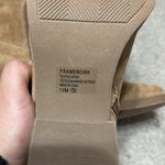 Pop Framework Light Brown Soft Faux Suede Slouchy Heeled Cowboy Boots Size 10 Tan Photo 5